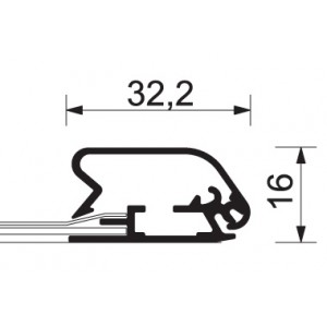 Zákaznický poutač s profilem 32 mm